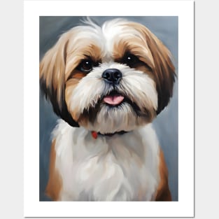 Shih Tzu Dog Breed Oil Painting Posters and Art